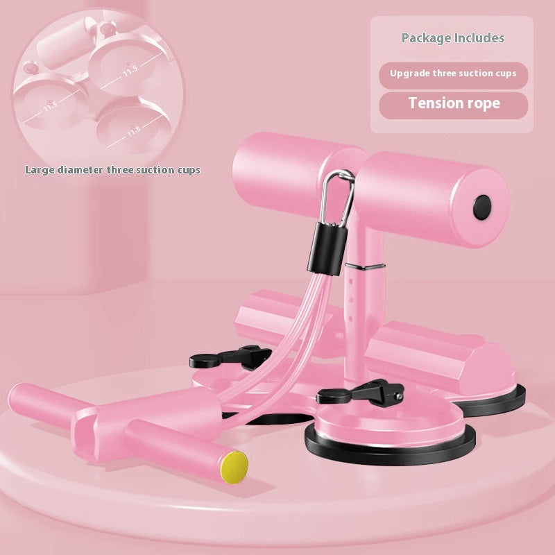 Suction Cup Sit-Up Assist Device - Pink Drawstring Style