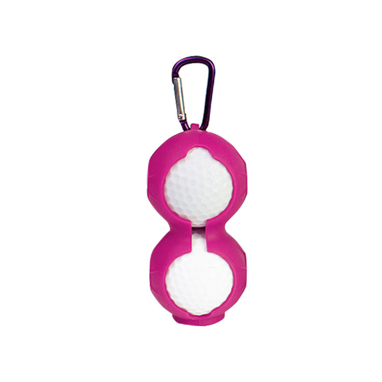 Silicone Golf Ball Protective Cover - Rose Red