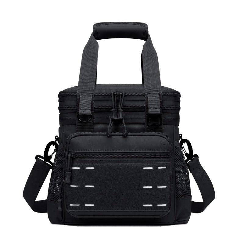 Large Capacity Outdoor Picnic Cooler Bag - Black