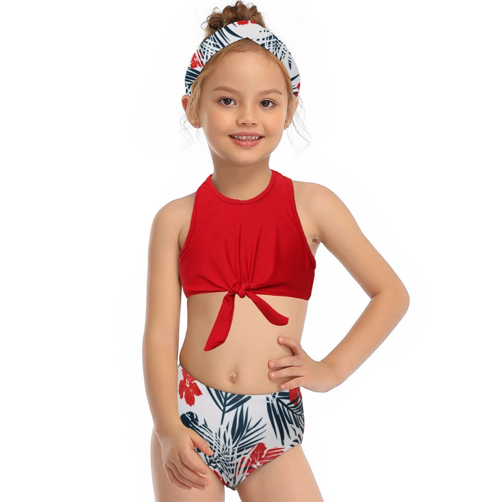Parent-Child Matching Swimwear - Red