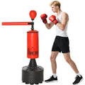 Freestanding Punching Bag with Speed Ball - Black, Red