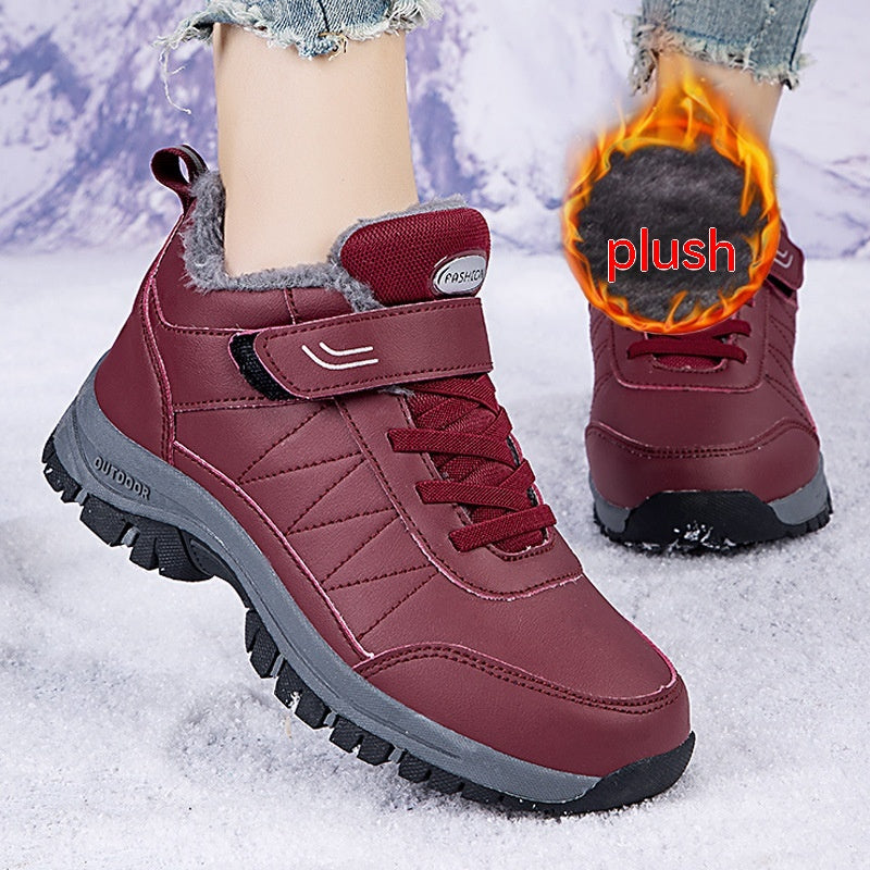 Fleece-Lined Warm Hiking Shoes - YS9706 Zao Hong