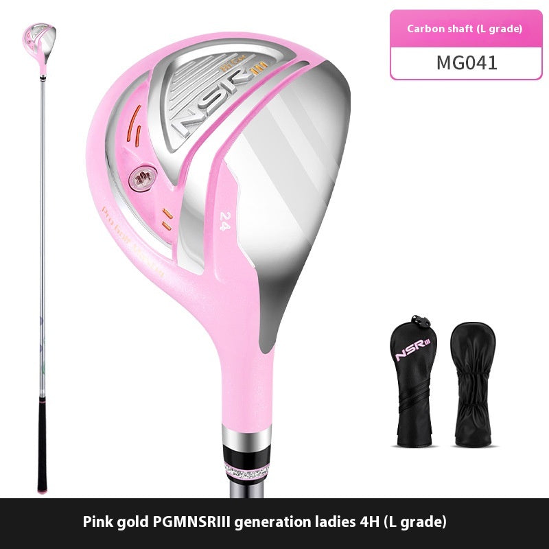 Women's Fairway Wood Set (No. 1/3/5) - Pink Gold Iron Bar 24 °