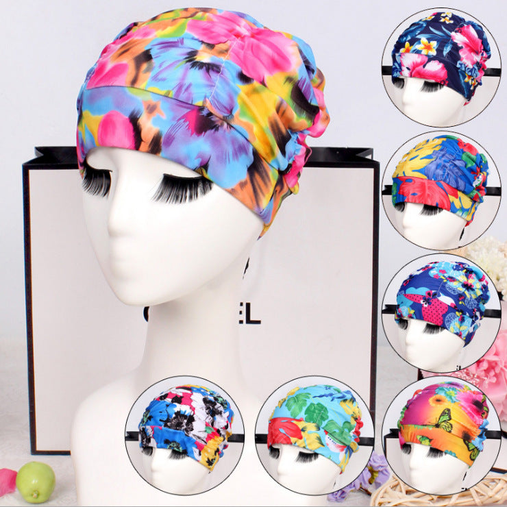 Swimming Hat Women's For Long Hair Comfortable Fabric Swimming