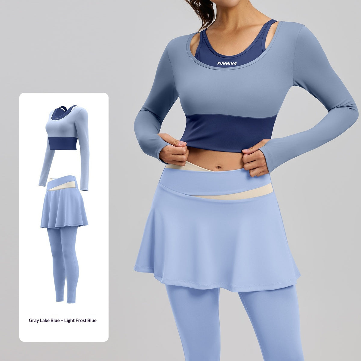 Anti-Exposure Running Training Set - Ash Lake Blue Light Blue