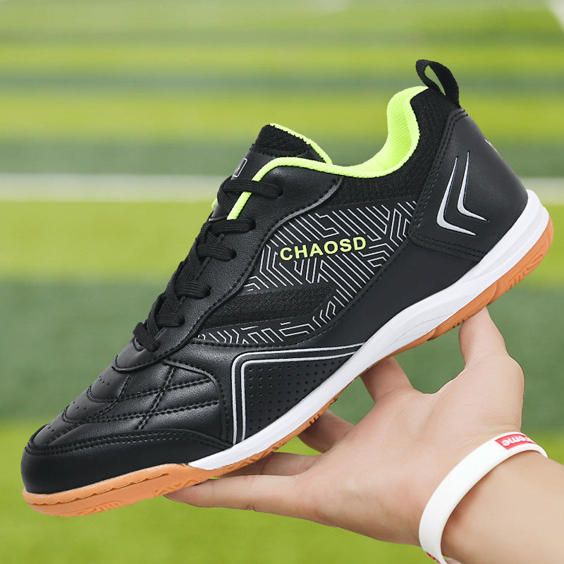 Flat Bottom Soccer Training Shoes - Black