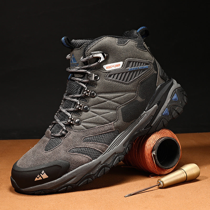 Waterproof High-Top Leisure Hiking Shoes - 20217 Gray