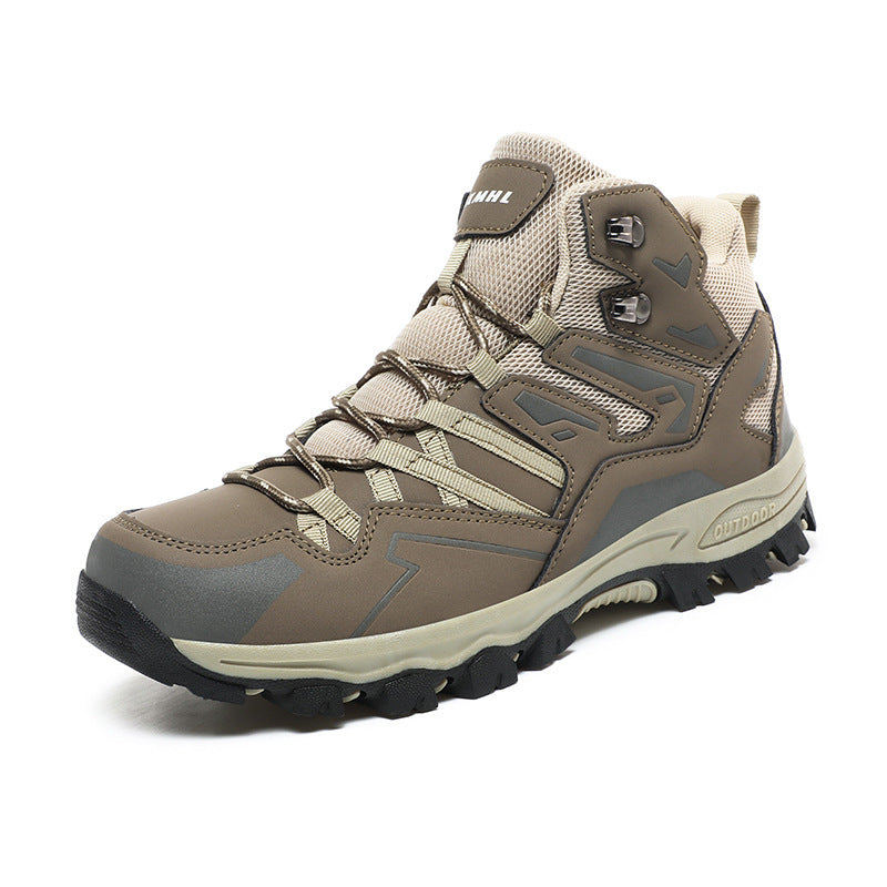 High-Top Hiking Sneakers - Light Brown