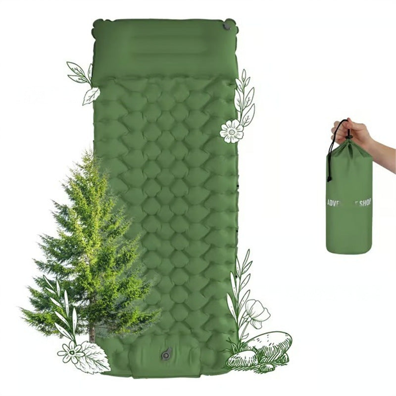Inflatable Camping Sleeping Pad - Green