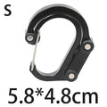 D-Type Mountain Climbing Carabiner Buckle - Black
