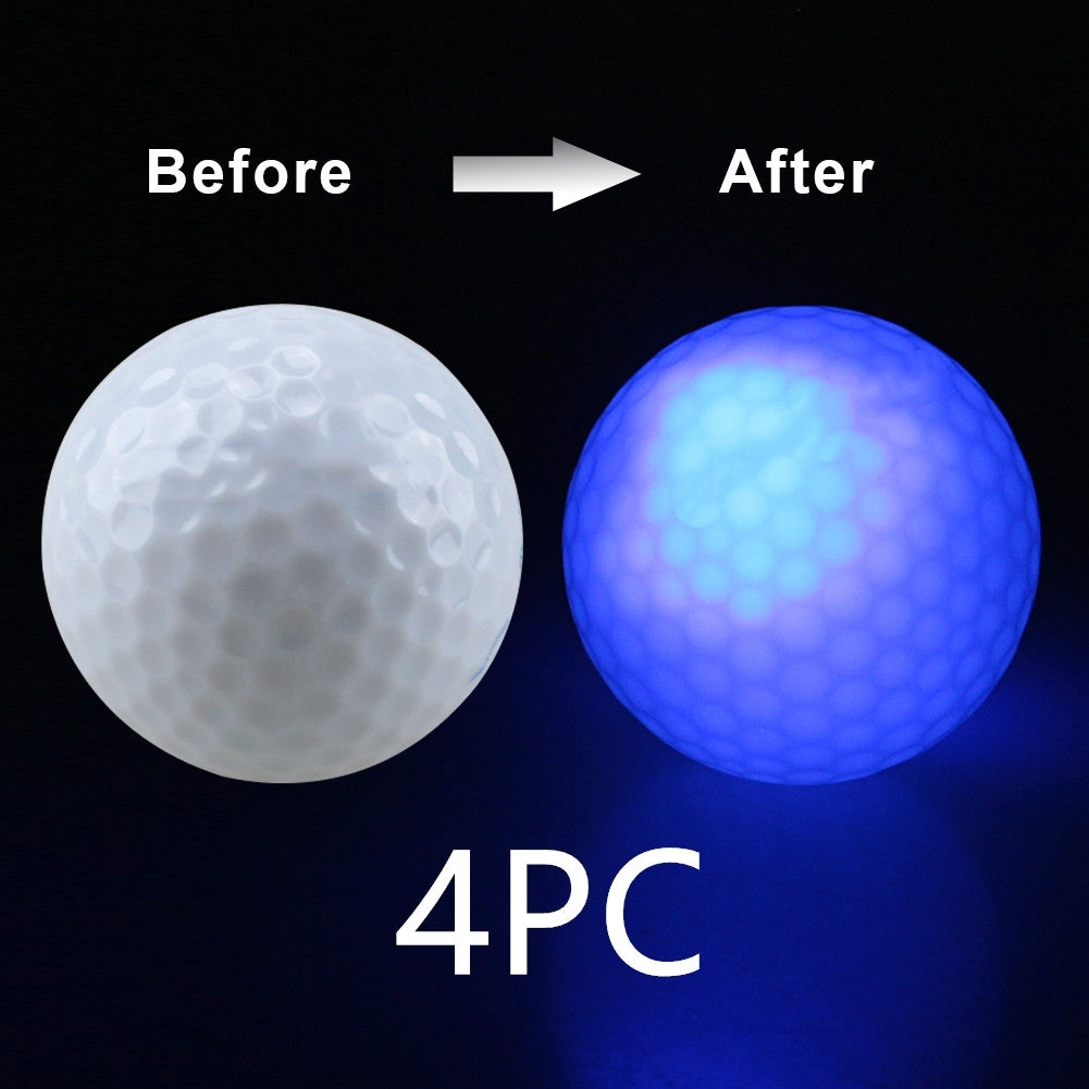 Waterproof LED Light-Up Golf Balls - 4PC Blue