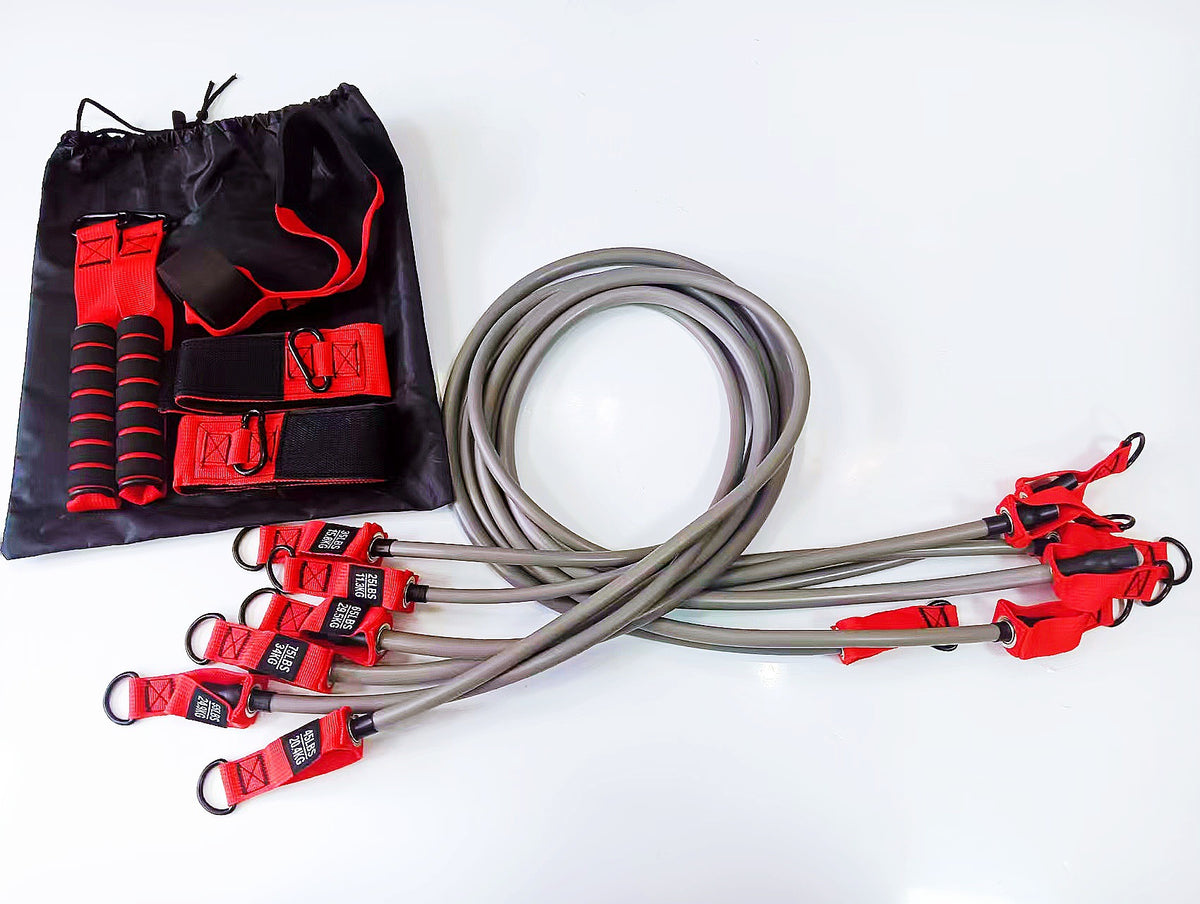 Home Stretching Fitness Aid - Red And Gray Pull Cord