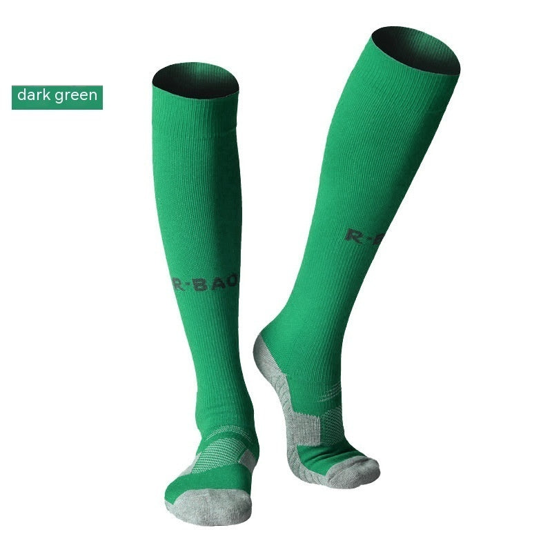 Towel-Bottom Soccer Socks - Dark Green