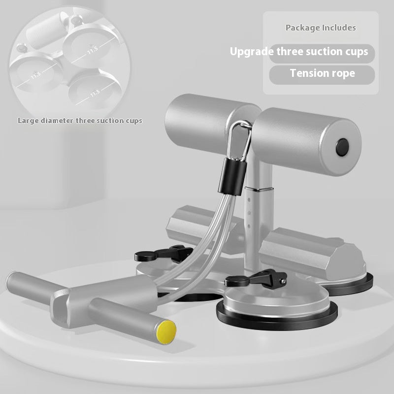 Suction Cup Sit-Up Assist Device - Gray Drawstring Style