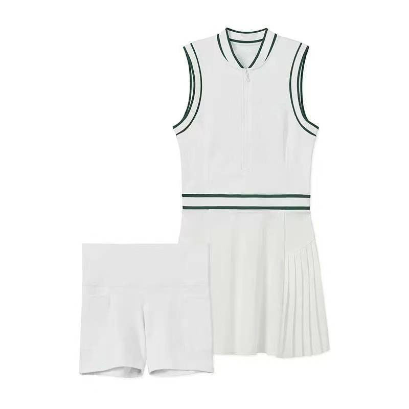 Half-Zip Mock Neck Tennis Dress
