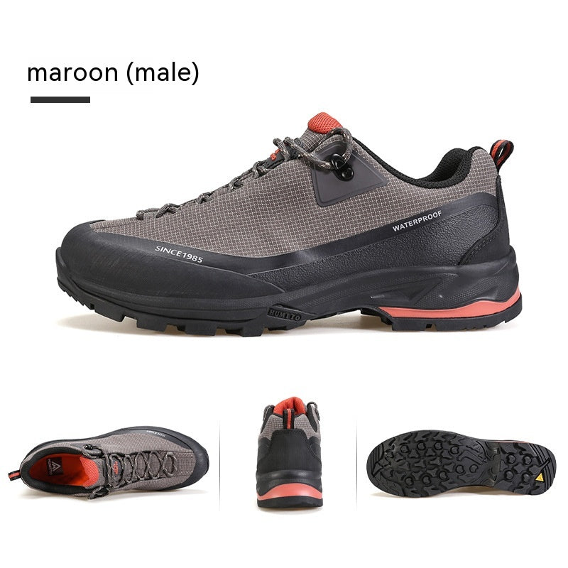Low-Top Mountain Climbing Boots - Maroon Men