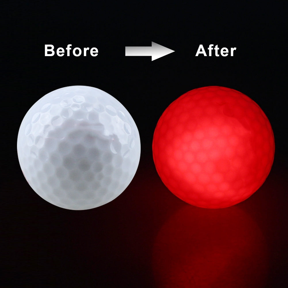 Waterproof LED Light-Up Golf Balls - Red