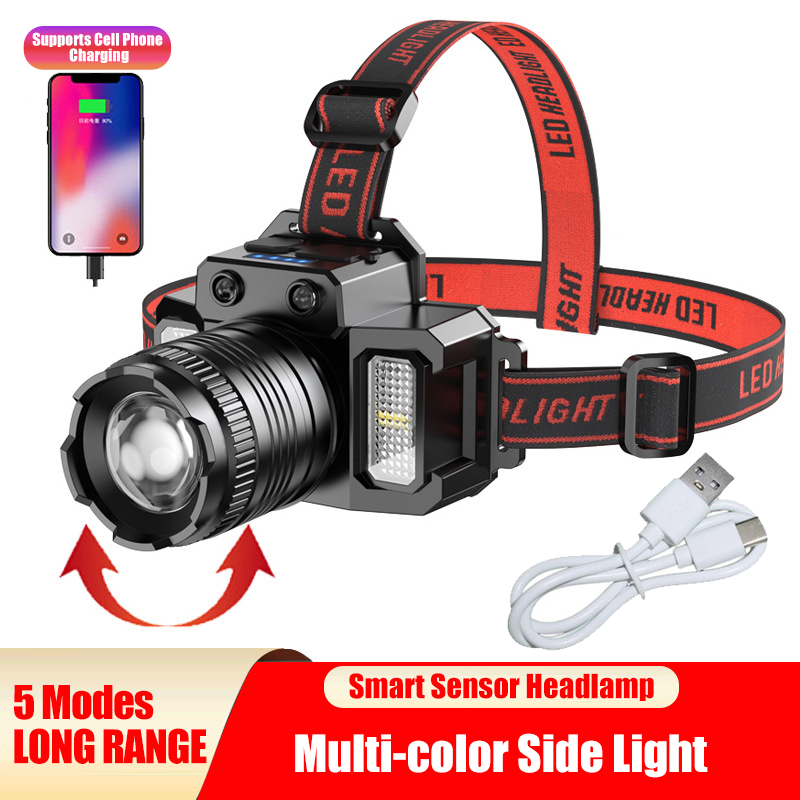 LED Telescopic Headlamp with Motion Sensor - 1PC