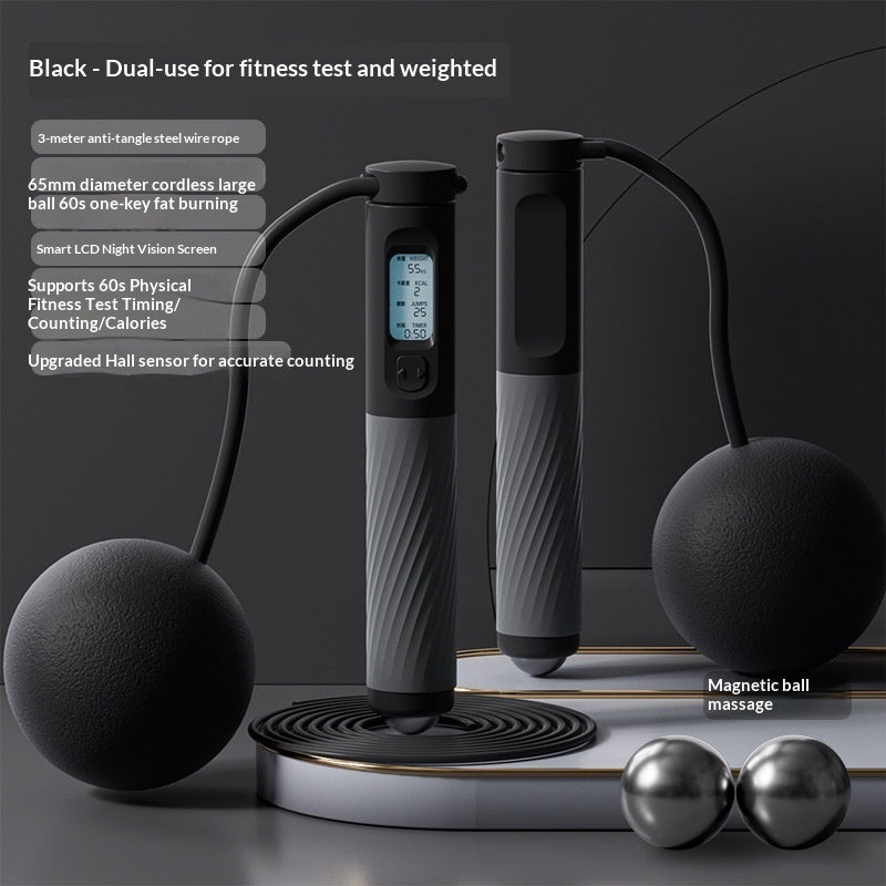 Cordless Magnetic-Bead Massage Rope - Black