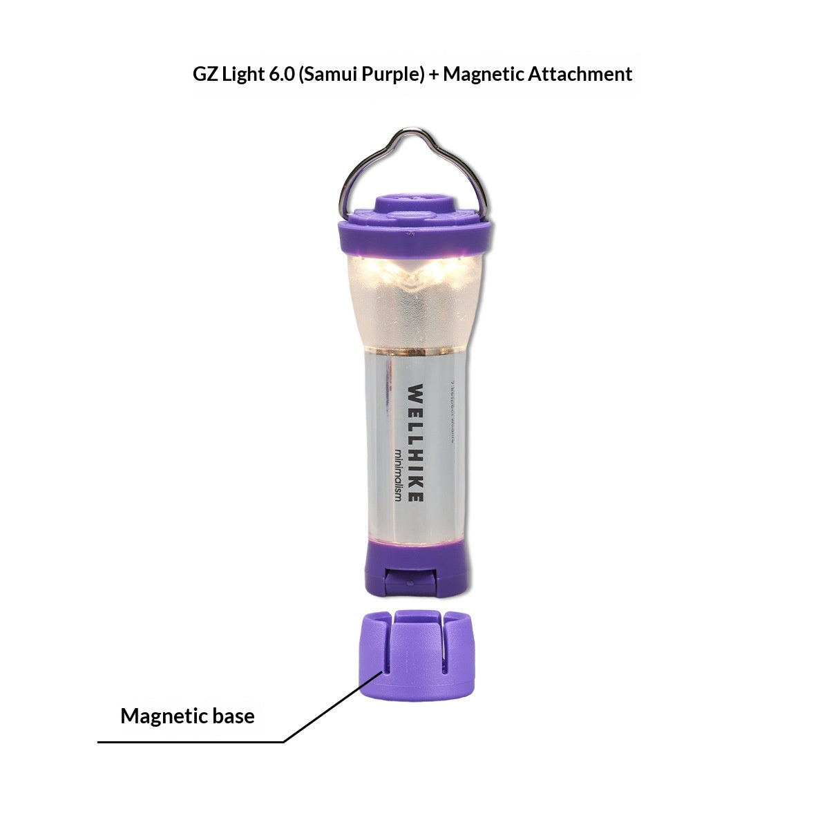 Outdoor Camping Flashlight with Incandescent Bulb - New GZ Lamp In Purple