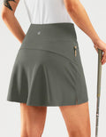 Zip-Pocket High-Waist Tennis Skirt