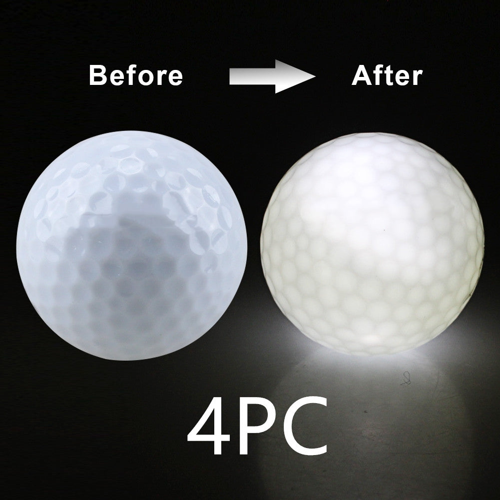Waterproof LED Light-Up Golf Balls - 4PC White