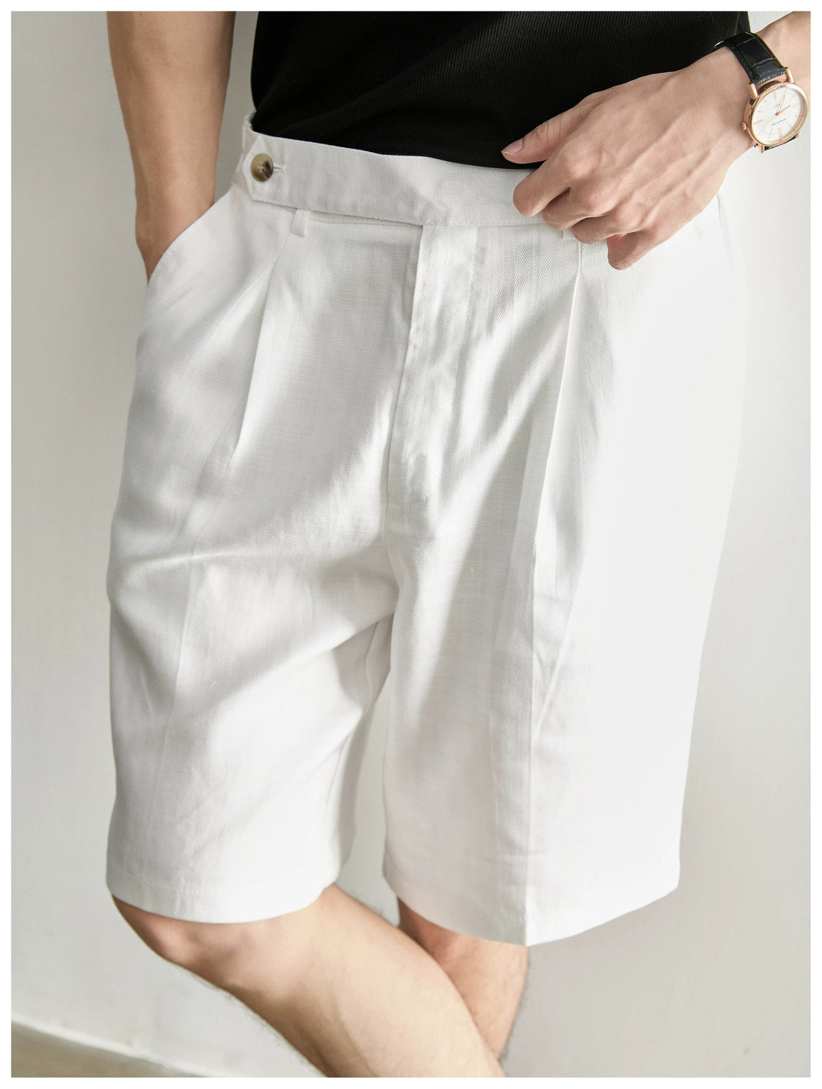 Men's Breathable Athletic Shorts - White