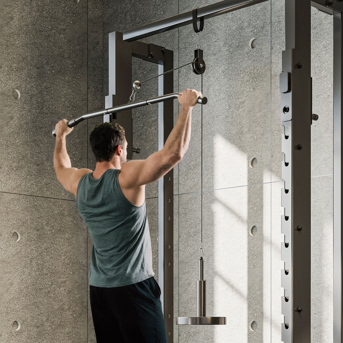 Weight Cable Pulley System for Home Gym - Red
