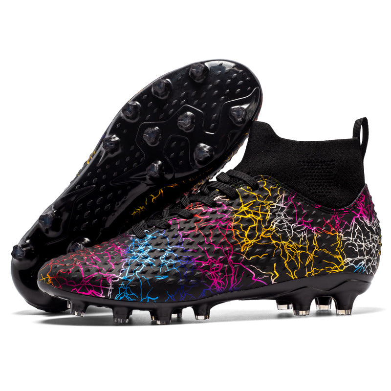 Men's Fashion Firm-Ground Soccer Shoes - 2405 Spike Black