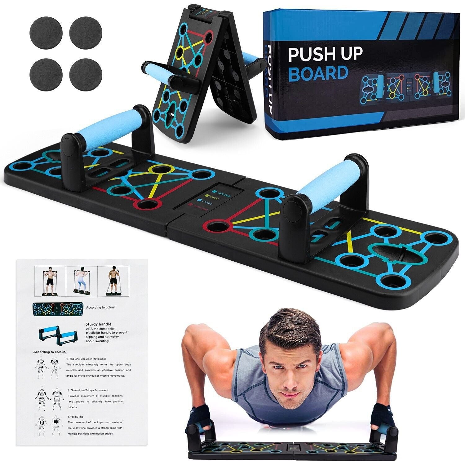 Foldable Push-Up Fitness Board