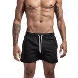 Men's Three-Point Beach Shorts - Black