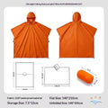 3-in-1 Lightweight Rain Poncho for Hiking - Orange