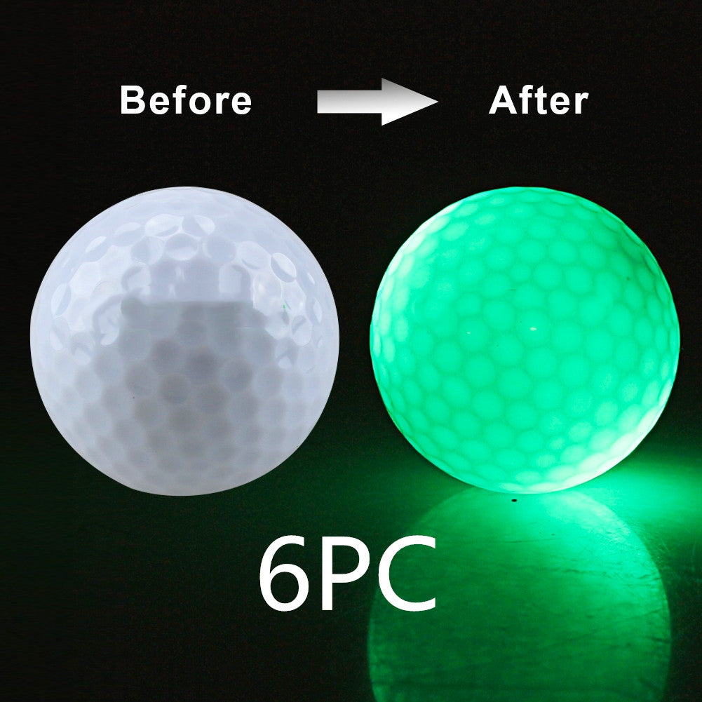 Waterproof LED Light-Up Golf Balls - 6PC Green