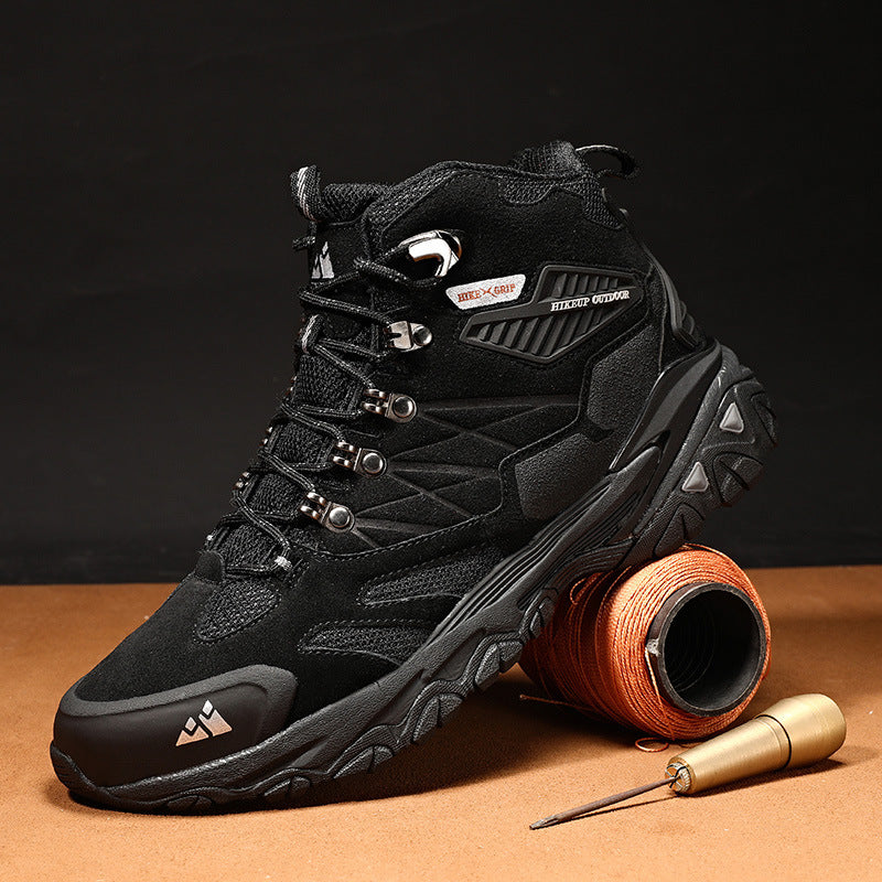 Waterproof High-Top Leisure Hiking Shoes - 20217 Black