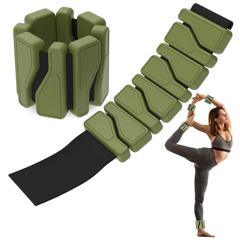 Weighted Silicone Fitness Bracelets - Olive Green