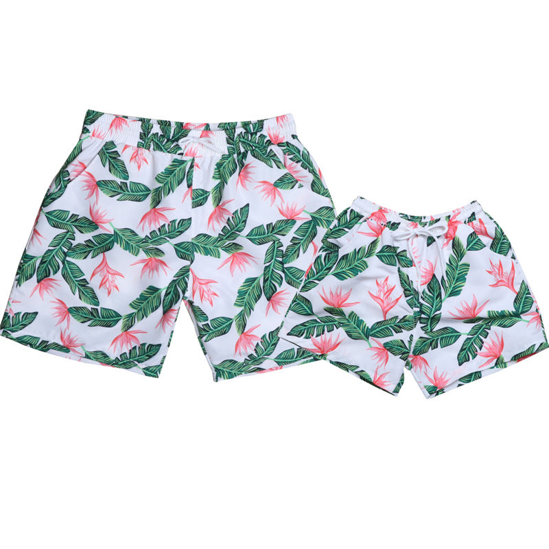 Parent-Child Quick-Dry Beach Pants - Green