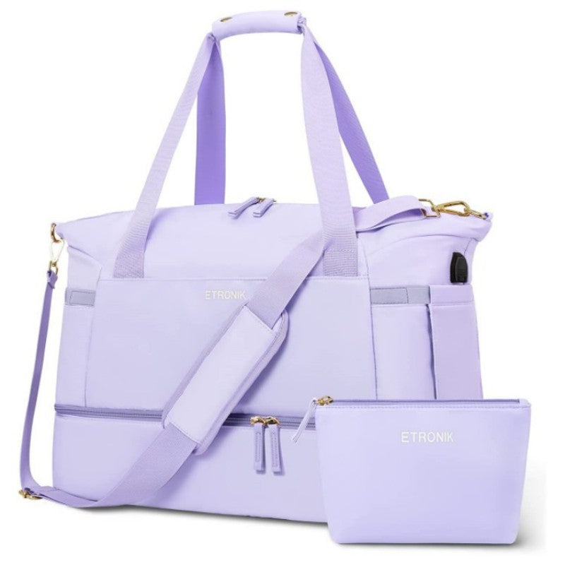 Dry/Wet Separation Duffel Bag - Purple