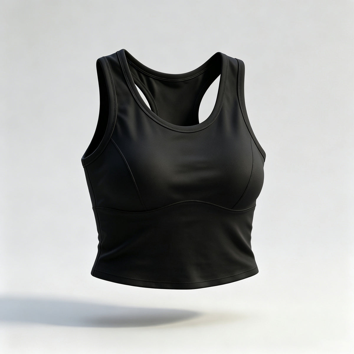 Sports Vest Yoga Top - Black