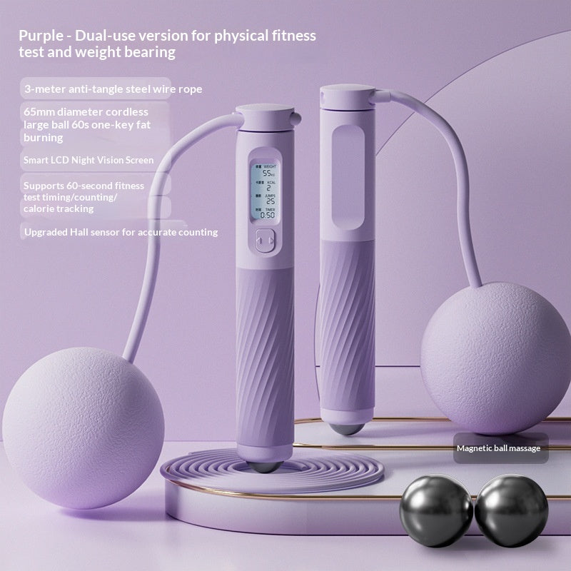 Cordless Magnetic-Bead Massage Rope - Purple