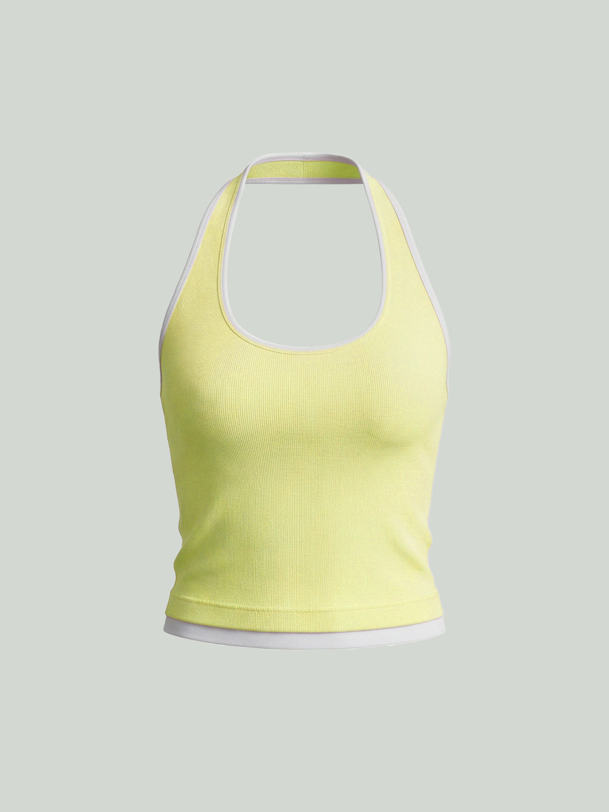 Seamless Color-Block Workout Tank - Lemon Yellow