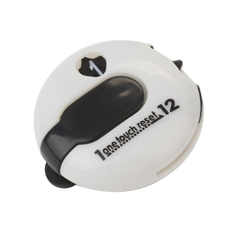 Golf Hat Clip Stroke Counter - White