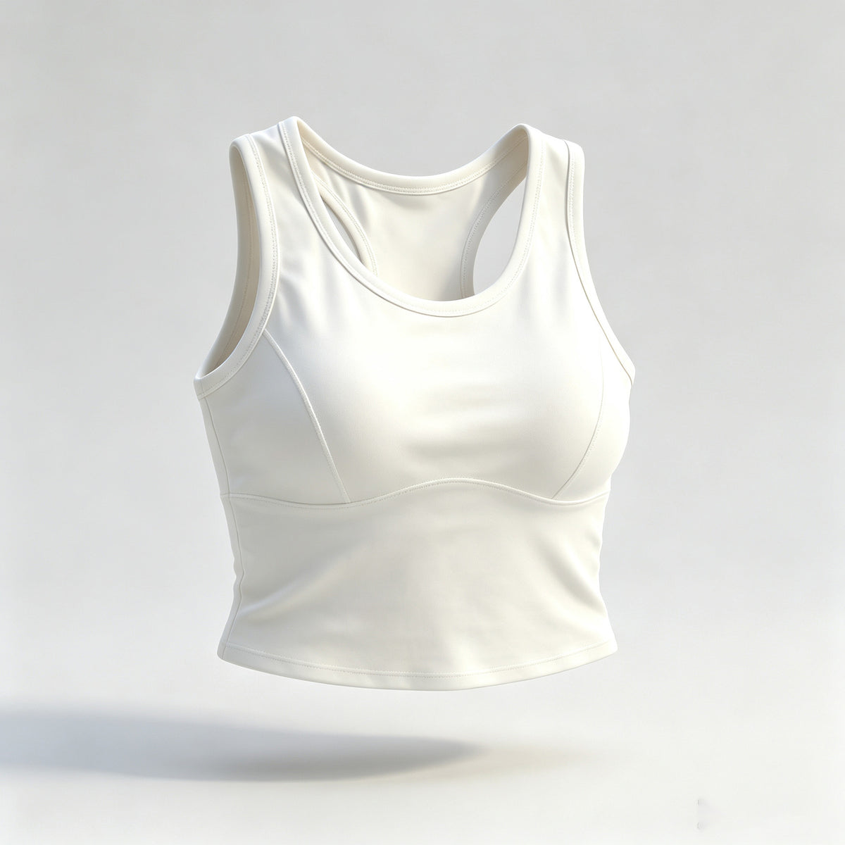Sports Vest Yoga Top - White