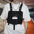 Tactical Vest Waist Pack and Chest Bag - Black Reflective Style