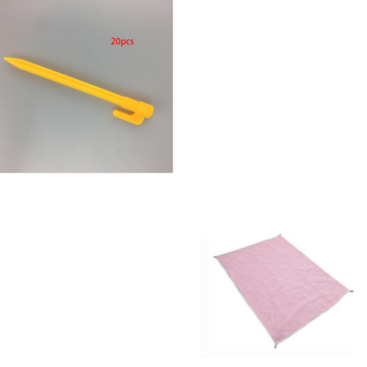 Sand-Free Folding Beach Mat - Pink set