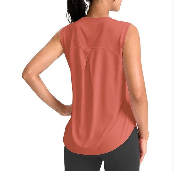 Sleeveless Tennis Performance Top - Red