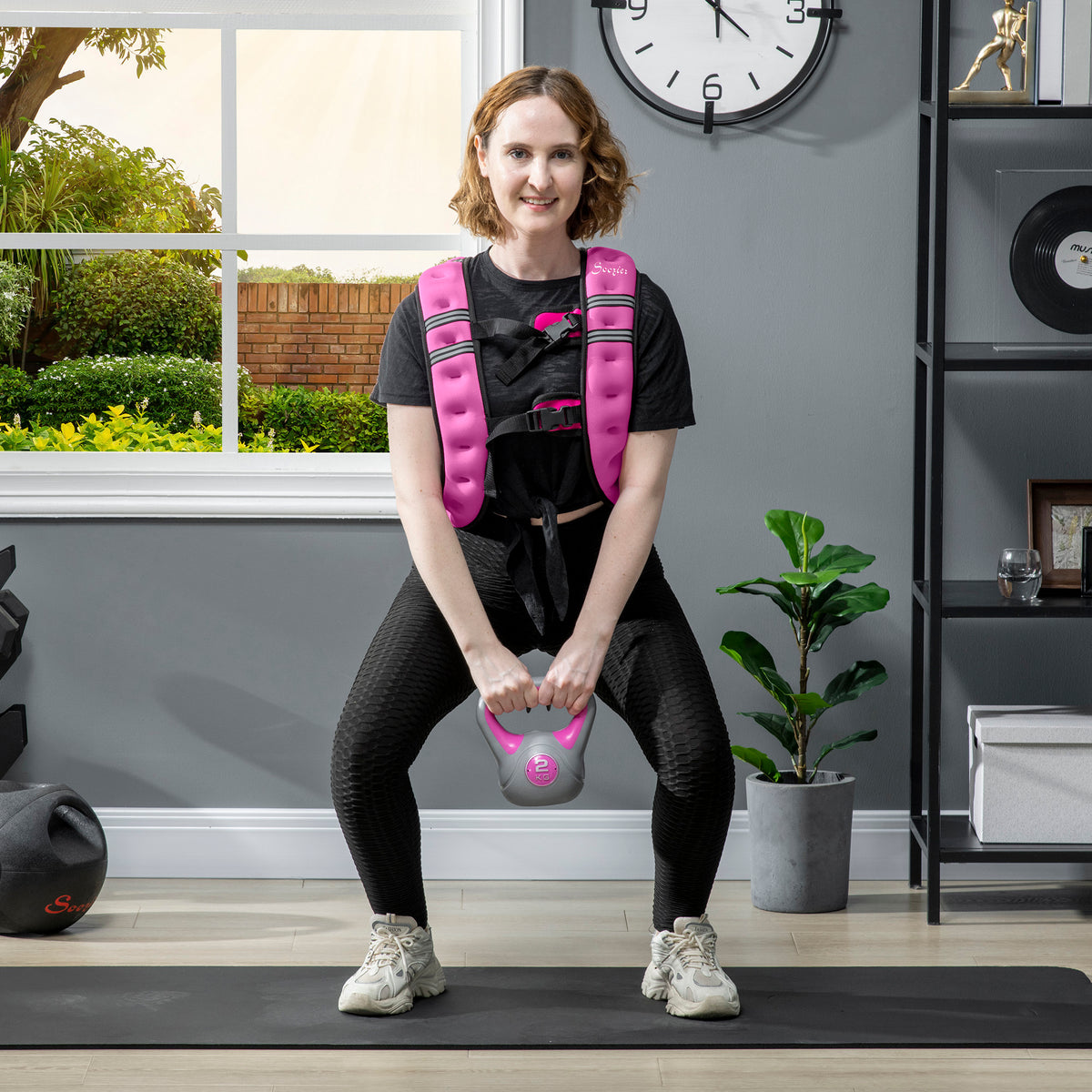 17.6lbs Soft Weighted Vest with Pockets - Pink