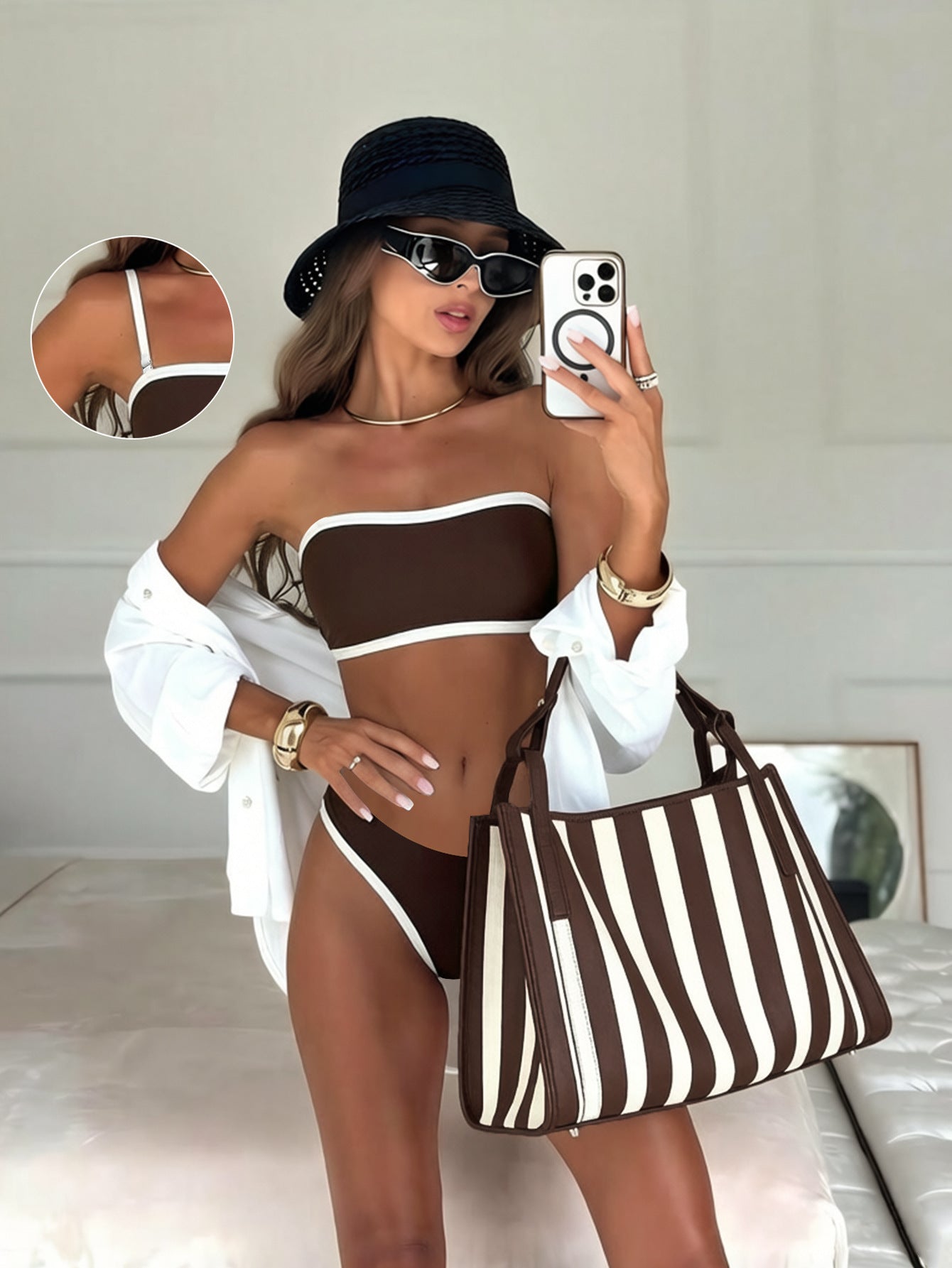 Strapless Bikini with Detachable Straps