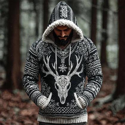 Men's Casual Pocketless Hoodie - 13tyle