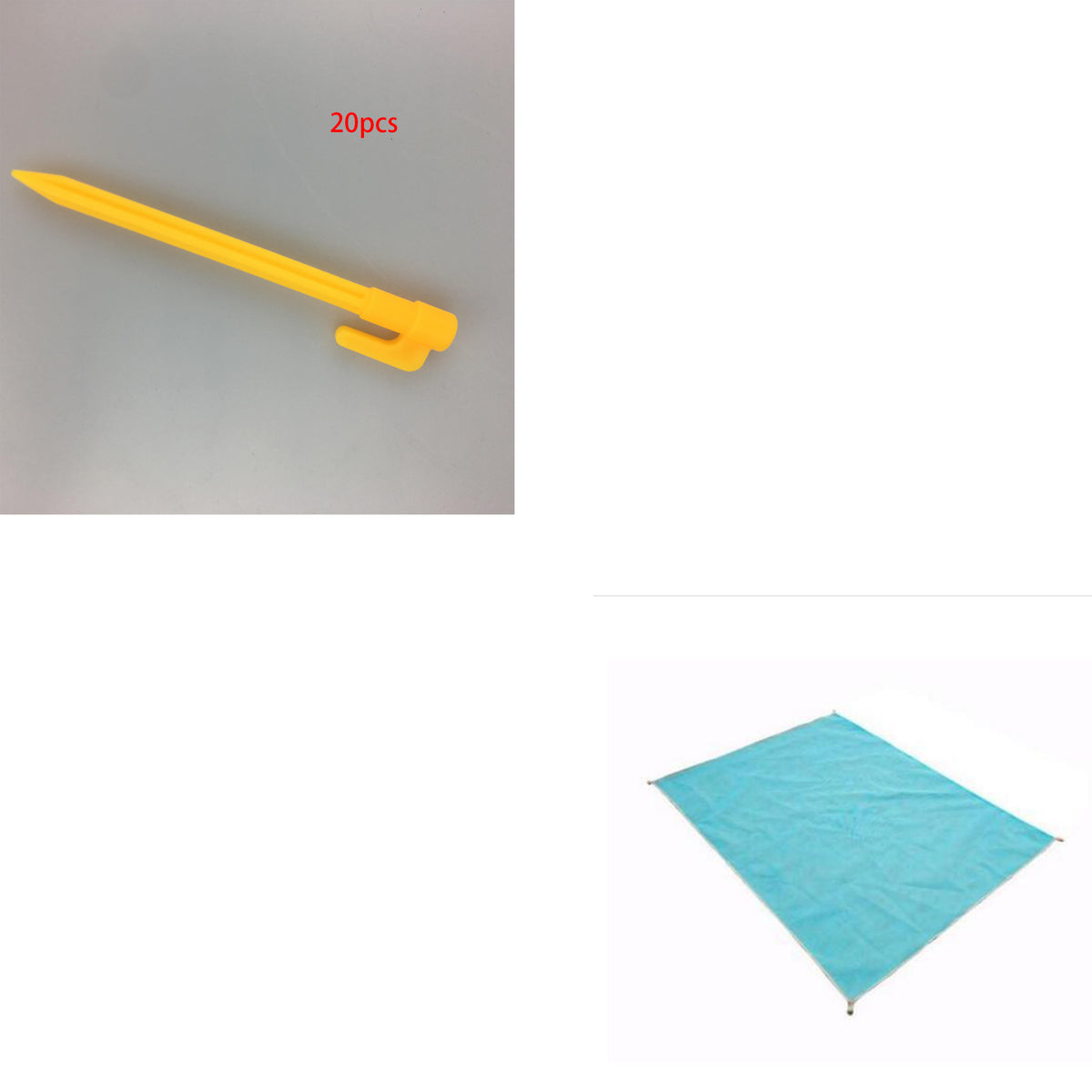 Sand-Free Folding Beach Mat - Blue set