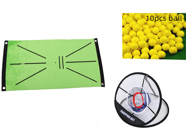 Golf Swing Hitting Mat for Indoor Practice - SetC